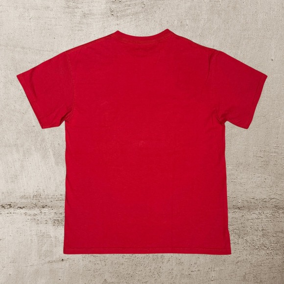 Wisconsin Badgers T-Shirt Mens Medium Red Bucky Badger Once Always A Badger NCAA - Picture 2 of 5